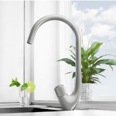 Kitchen Mixer Tap - Swan Stainless Steel 