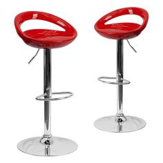 Kitti Red Bar Stools - 2 pieces