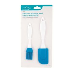 Ashley 2pc Silicone Spatula & Pastry Brush Set