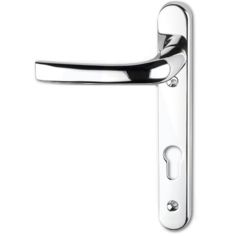 ASEC UPVC 220mm Chrome Finish Backplate Lever Door Handle