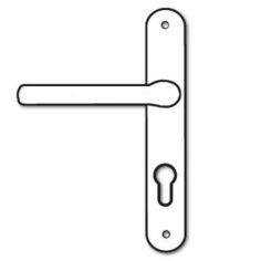 AVOCET Affinity White 92 UPVC Lever Lock Door Handle