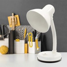 HomeLife 35w 'Classic' Flexi Desk Lamp - Diamond White