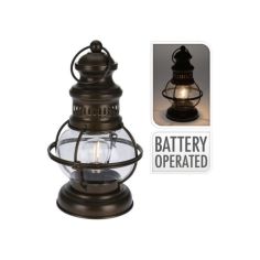 Antique Style Lantern  - 16.5 cm x 15.5 cm x 27 cm (Battery Operated)