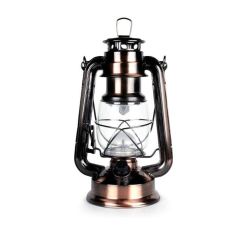 LED Hurricane Lamp - Antique Bronze 28cm