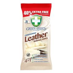 Green Shield Leather Wipes Extra Large Sheets - Pack of 70