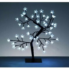 Premier Blue Cherry Tree With 48 LEDs - 45cm