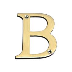 75mm (3") Polished Brass Victorian B Door Letter