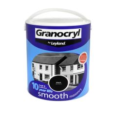 Granocryl By Leyland Smooth Black Masonry Paint - 2.5L