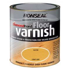Ronseal Diamond Hard Light Oak Satin Floor Varnish 2.5L