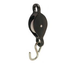 Perry Black Single Line Cast Pulley With Hook - 38mm