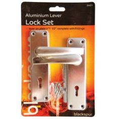 Blackspur Aluminium Lever Lock Door Handle Set