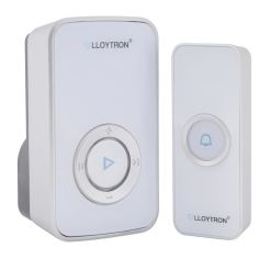 Lloyton Wireless MIP3 32 Melody White Plugin Door Chime