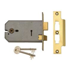 Union Assa Abloy Brass 3 Lever Horizontal Mortice Lock - 6"