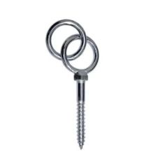 Ring Attached to Ring-Head Long Screw Galvanized 5/16