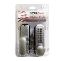 Securefast Satin Chrome Digital Push Button Lock