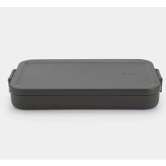 Make & Take Large Flat Lunch Box - Dark Grey