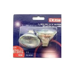 Lyvia 2 x 50W MR16 Halogen GU5.3 Lightbulbs