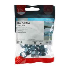 M10 Hex Full Nuts ( Pack of 20)