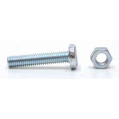 ZP Machine Screws & Nuts M5 x 25mm - Pack of 12