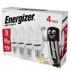 Energizer 6W LED Opal Candle SES Lightbulbs - Pack Of 4