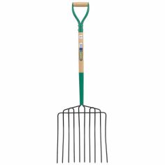 10 Prong Manure Fork With Wood Shaft & MYD Handle