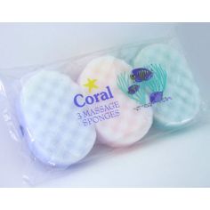 Coral Massage Sponge - Pack of 3