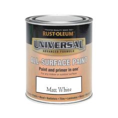 Rust-Oleum Universal All-Surface Paint - White Matt 750ml