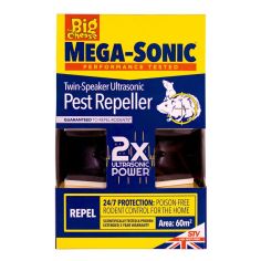 Big Cheese Mega-Sonic Twin-Speaker Ultrasonic Pest Repeller