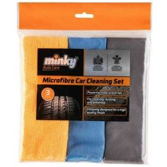 Microfibre Car Cleaning Set - Pack of 3 