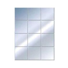 15cm x 15cm Self Adhesive Mirror Tiles - Pack of 12