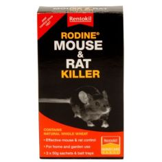 Rentokil Rodine® Mouse & Rat Killer - 3 Sachets & Bait Trays