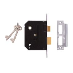 Union 2 Lever Mortice Sash Lock Chrome Finish 76mm 3in