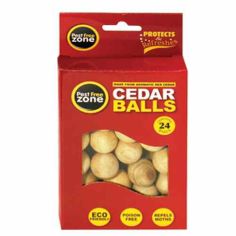Pest Free Zone Moth Repeller Cedar Balls (Pack of 24 )
