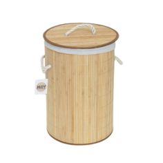 Moy Natural Bamboo Round Laundry Basket 35x56cm