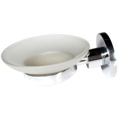  Malmo Soap Dish Holder with Glass Dish - Chrome