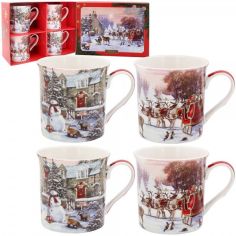 Magic Of Christmas Mug Set X 4 in Gift Box