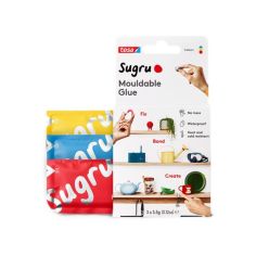 Tesa Sugru Mouldable Glue - Red, Blue & Yellow 3 x 3.5g