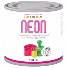 Rust-Oleum Neon Acrylic Matt Brush Paint - Green 125ml