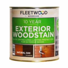 Fleetwood 10 Year Exterior Woodstain - Natural Oak 1L