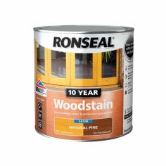 Ronseal 10 Year Satin Wood Stain - Natural Pine 750ml