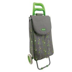 Casa Natural Leaf 2 Wheel Shopping Trolley With Bag
