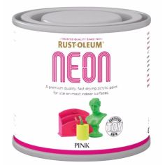 Rust-Oleum Neon Acrylic Matt Brush Paint - Pink 125ml