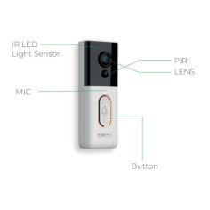 ENER-J  Smart Pro 2 Wireless Doorbell With 9600 MAh Batteries