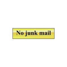 No Junk Mail Brass 