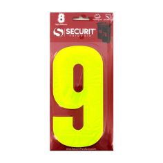 Securit Hi Vis Self Adhesive Wheelie Bin Numbers No 9