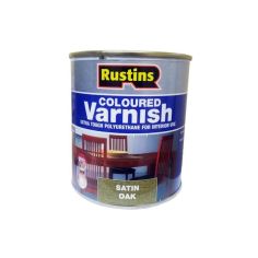 Rustins Coloured Varnish - Satin Oak 500ml