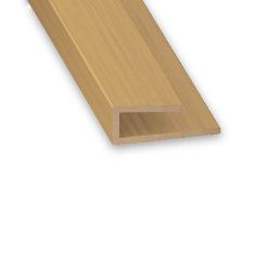 Oak PVC U Finishing Profile - 6mm x 14mm x 1m