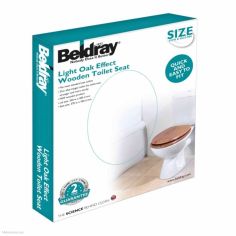 Beldray 18" PVC Veneer Light Oak Toilet Seat