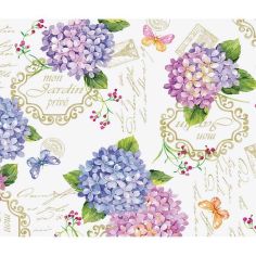 Hydrangeas Oil Cloth - Price per metre  