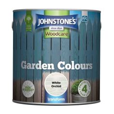 Johnstones Woodcare Garden Colours Paint - White Orchid 2.5L